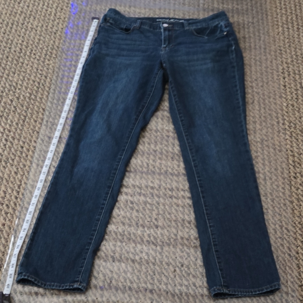 DKNY Women's Dark Blue Straight Leg Jeans